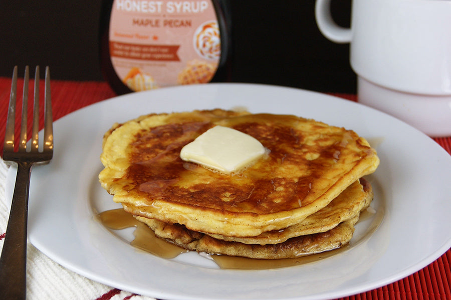 Protein Pancakes With Maple Pecan Syrup
